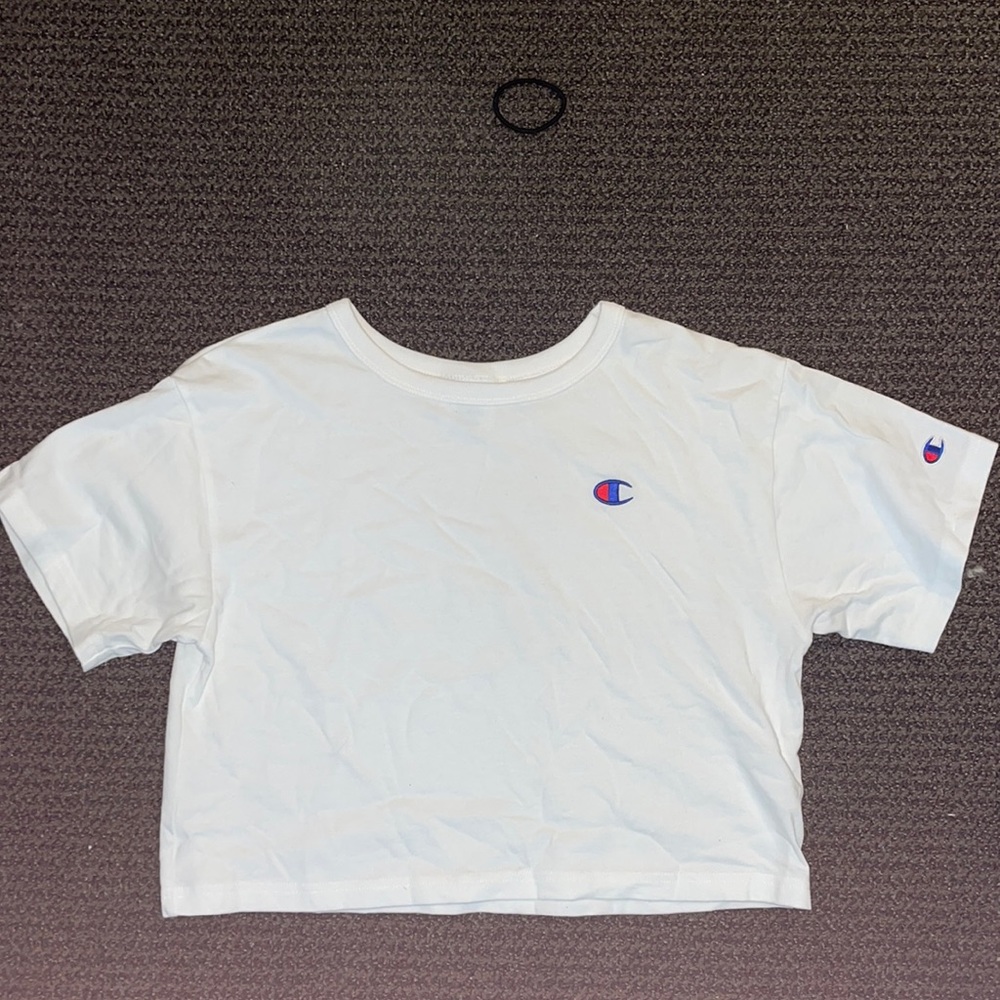 Champion - White Crop Top - Small